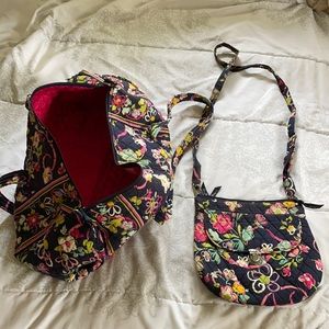 Crossbody purse and matching duffel bag